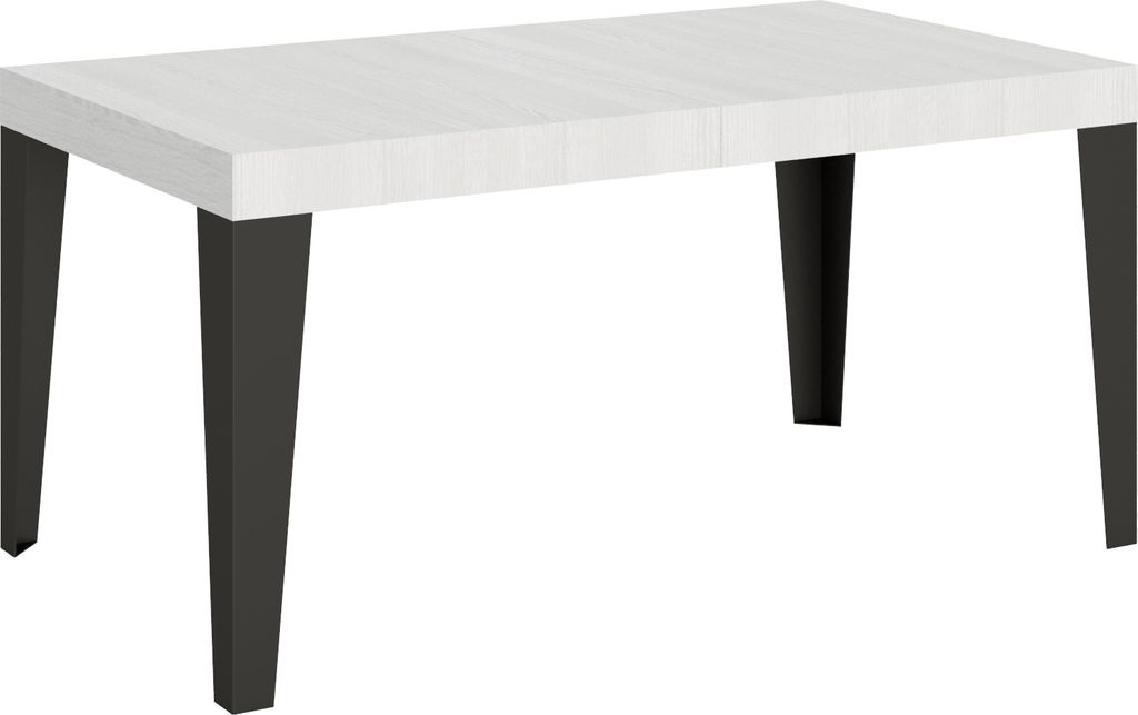 ITAMOBY - Ausziehtisch 160/264x90 cm Flame Esche weiß Tischbeine Anthrazit