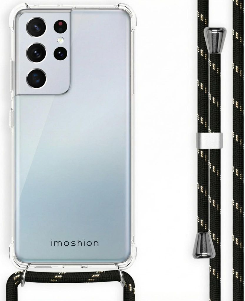 imoshion Backcover mit Band Samsung Galaxy S21 Ultra - Schwarz & Gold
