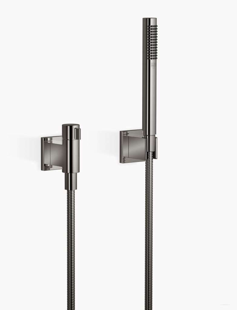 Dornbracht Schlauchbrausegarnitur mit Einzelrosetten, mit Mengenregulierung, flowReduce, 27809985-190010