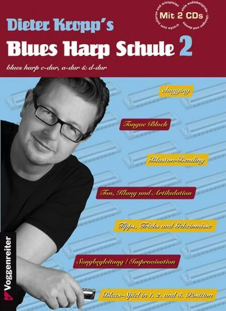 Kropp's Blues Harp Schule 2 - Pack complet livre et 2CD pour harmonica