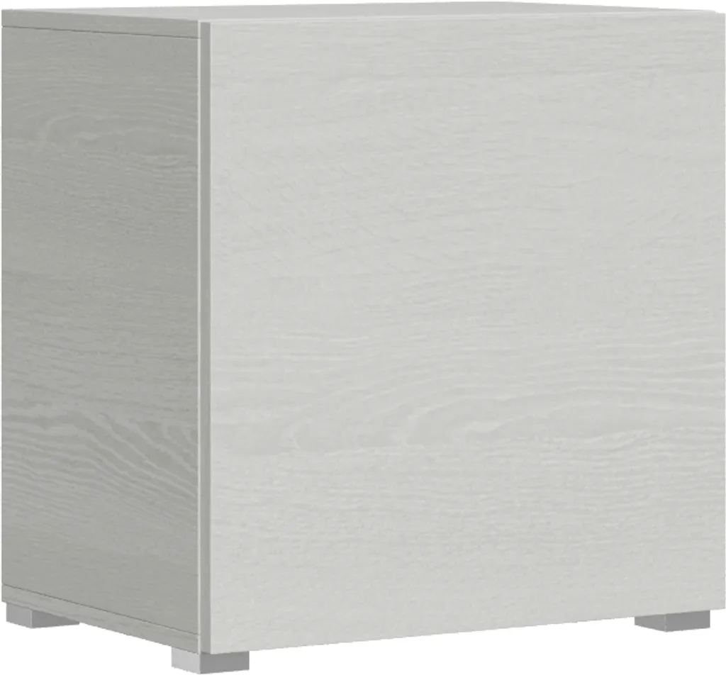Socle de finition Frêne Blanc L60cm H60cm avec pieds design gauche droite