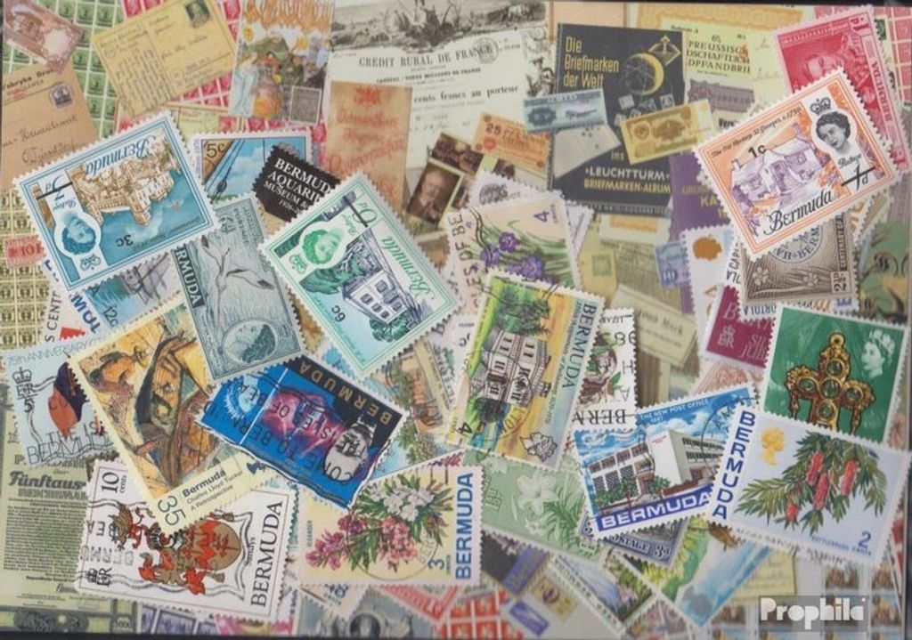 Briefmarken Bermuda-Inseln 100 verschiedene Marken