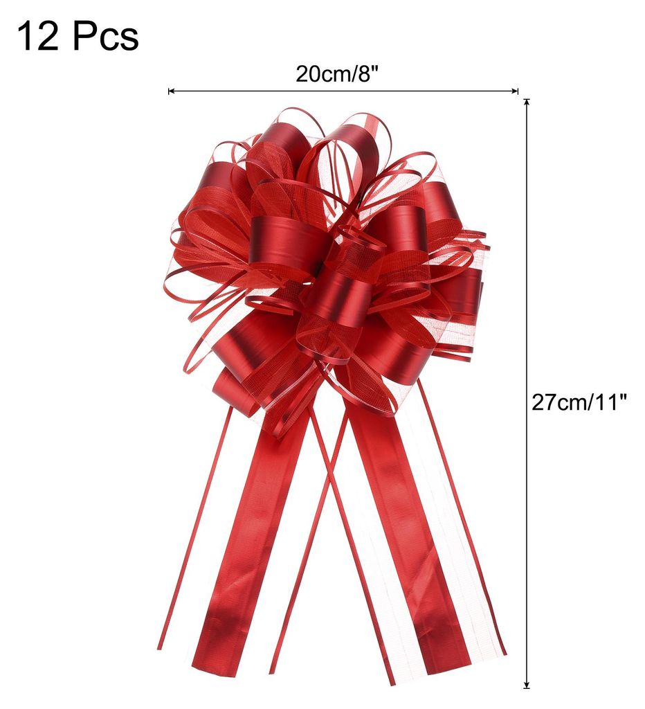 12 Stš¹ck Gro?e Geschenkschleife, 27 cm Ziehschleife Geschenk Schleife, Geschenkb?nder fš¹r Geschenkverpackung Hochzeitsk?rbe Geschenke Weihnac...