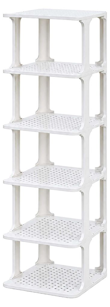 Relaxdays Schuhregal, 6 Ebenen, HxBxT: 91 x 26,5 x 30,5 cm, Produktbild  KI-generiertes Bild