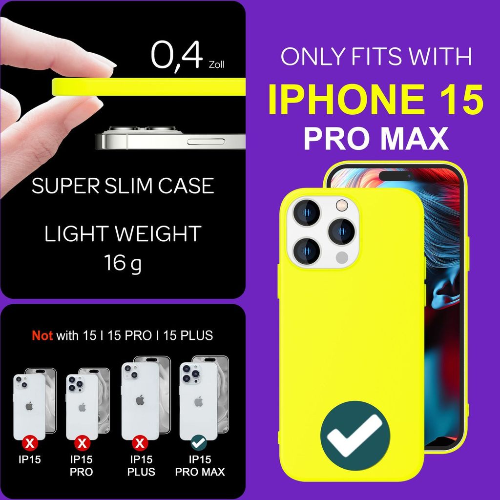 Cover per iPhone 15 Pro Max flessibile opaca fotocamera protetta - viola - Italiano Cover per iPhone 15 Pro Max flessibile opaca fotocamera protetta - viola - Italiano