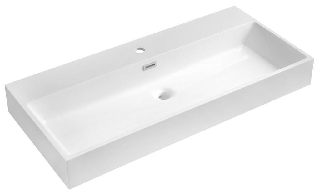 Lavabo AQUATIC, marmo fuso, 100x46cm, bianco Immagine del prodotto 