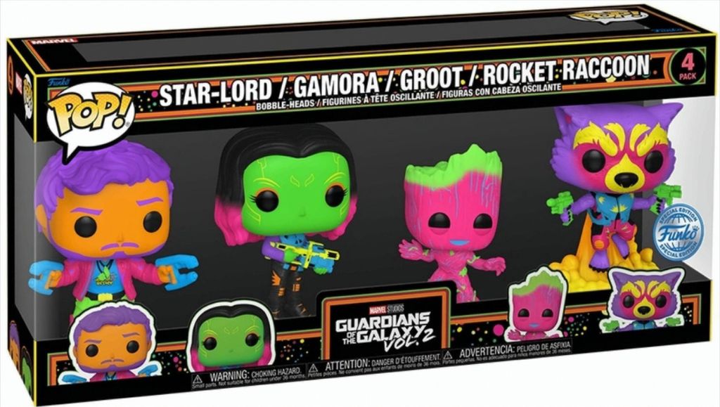 Funko POP Marvel GOTG Gamora Groot Rocket 4er-Pack SE Produktbild 