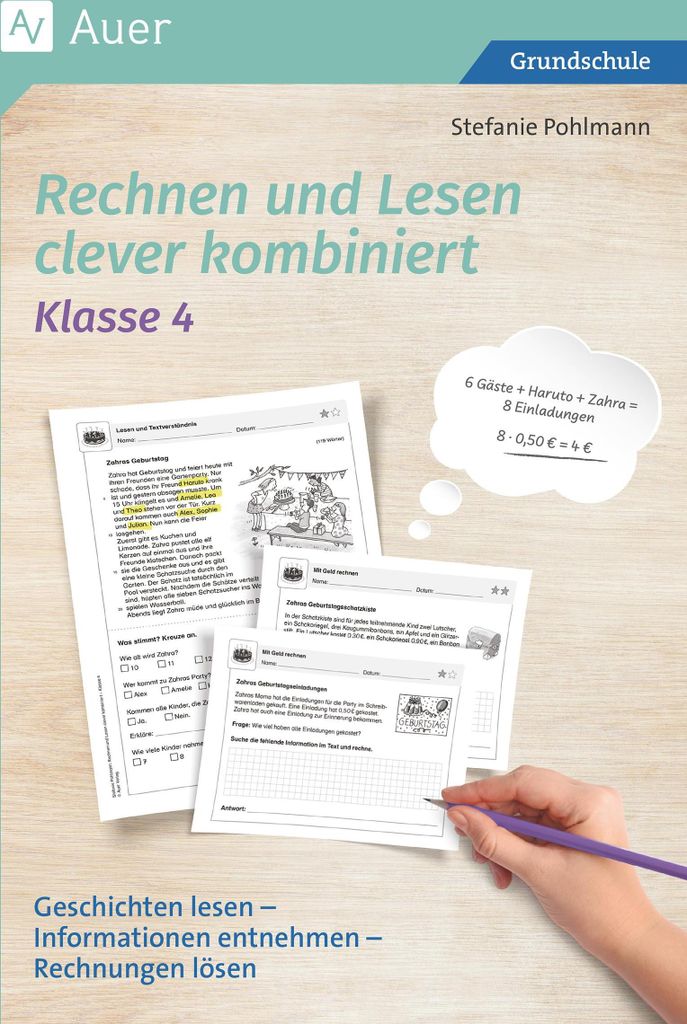 Rechnen und Lesen clever kombiniert - Klasse 4