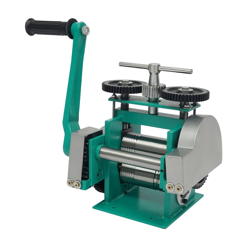 Schmuckwalzmaschine Walzwerke für die Schmuckherstellung Schmuckwalzwerkmaschine Grün manuelle Kombinationswalzwerkpresse,