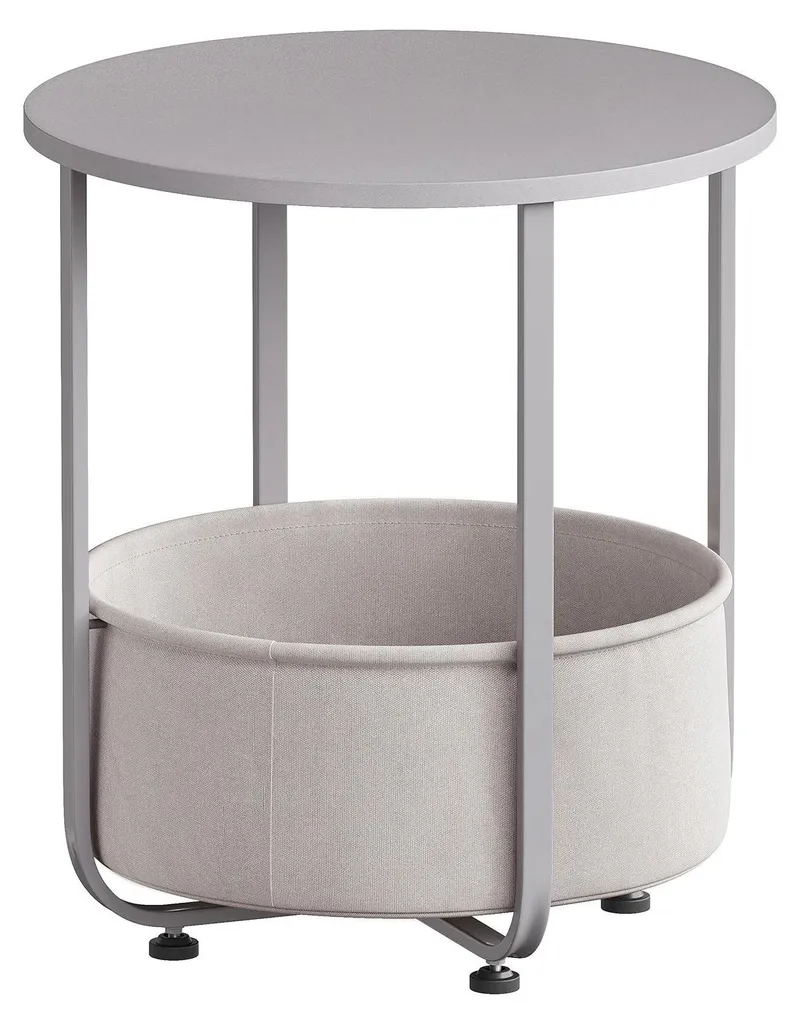 Petite table de chevet ronde avec rangement intégré pour chambre et salon