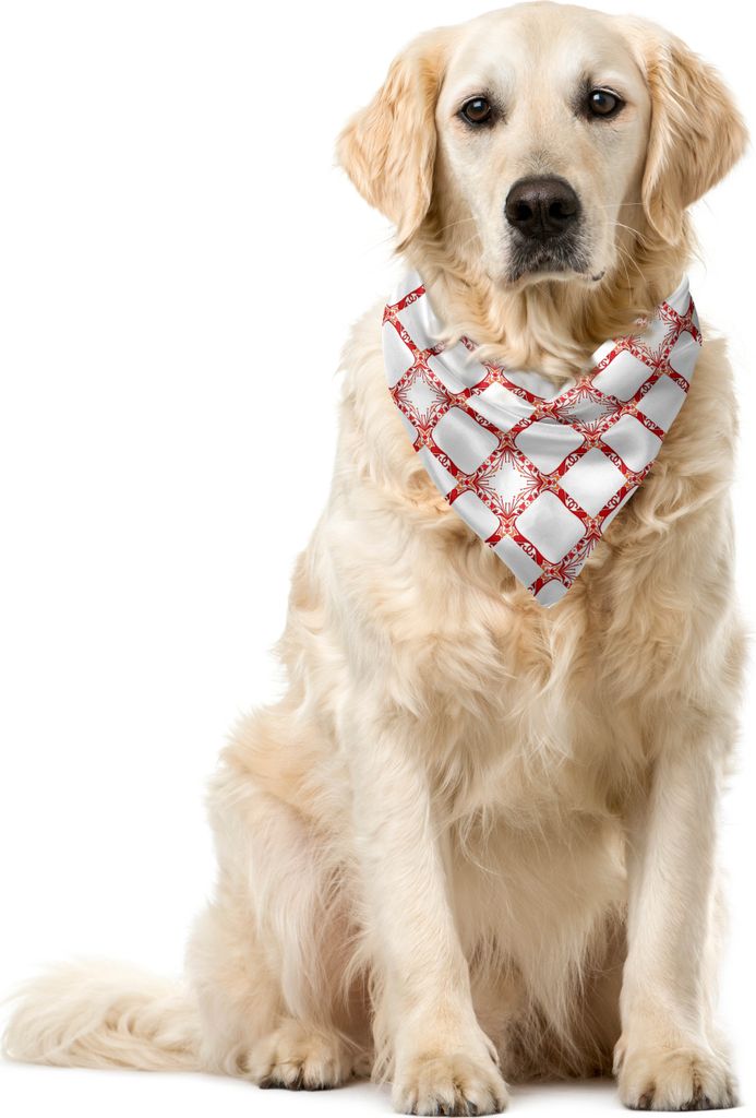 ABAKUHAUS traditionell Haustier Bandana, Moderne Alte Formen, 55x55 cm, Kastanienbraun