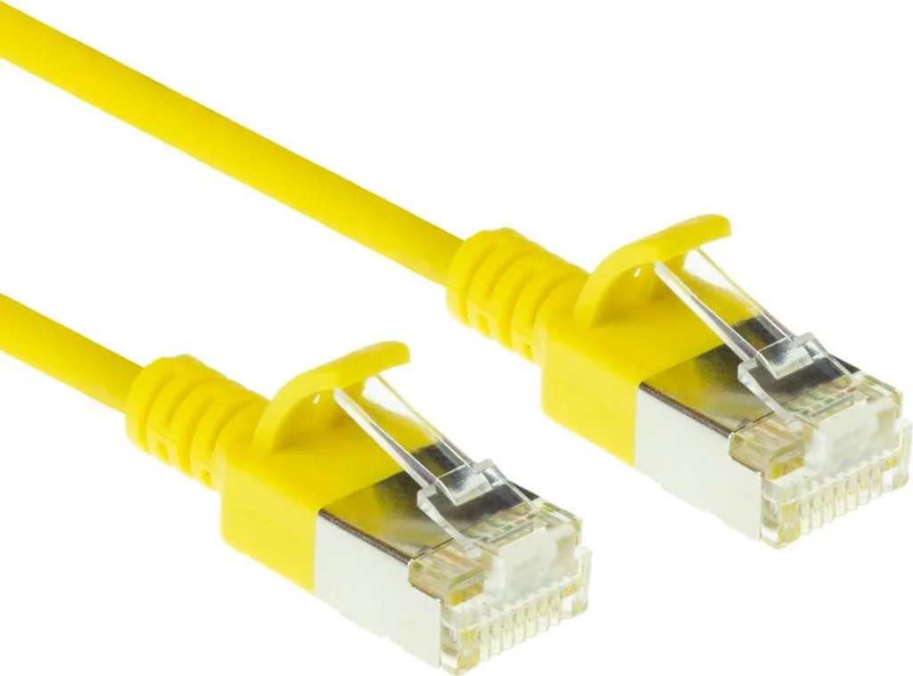 Acquista ACT DC7800 Cavo Patch CAT6A Slimline 0,5m LSZH Giallo U/FTP