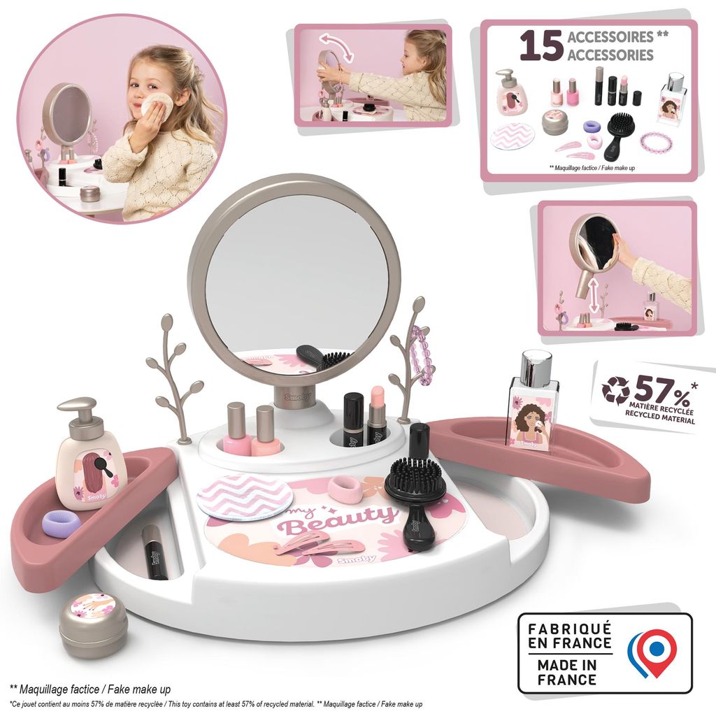 Smoby My Beauty Studio - Kinderschminkstudio mit Spiegel Produktbild 