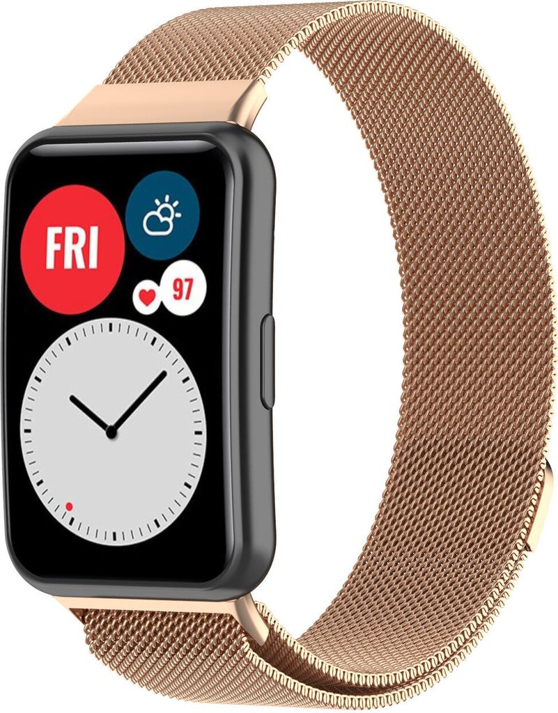 Strap-It Huawei Watch Fit New Milanese-Armband (Roségold)