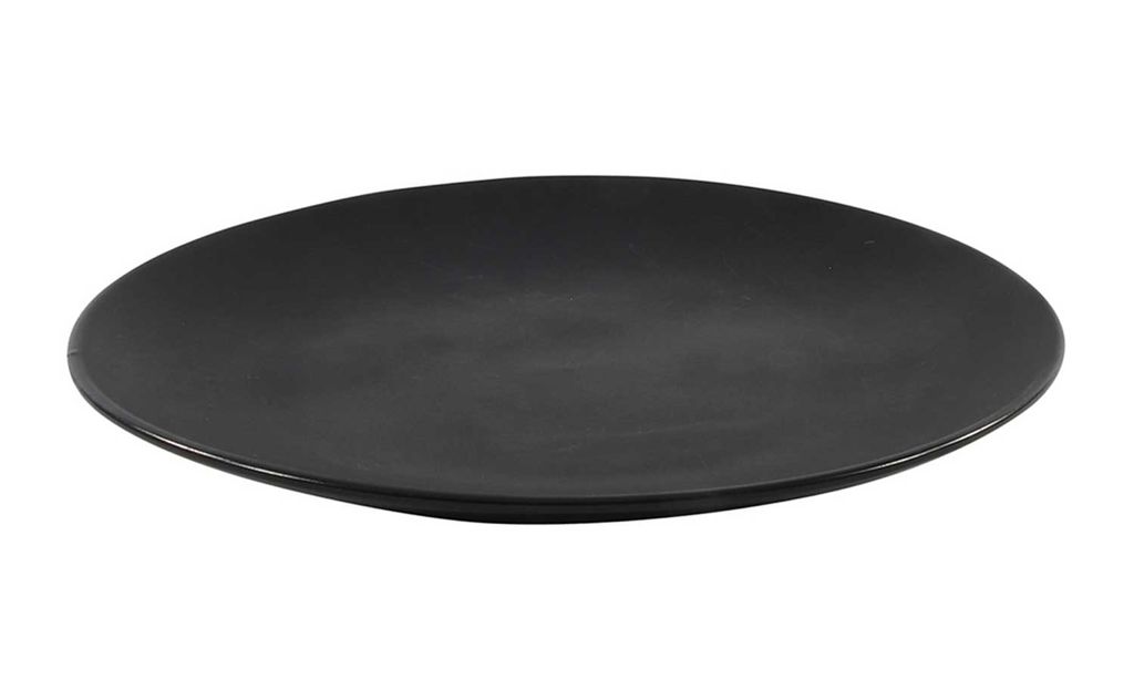 Assiette plate - Noir mat - Porcelaine Image du produit 