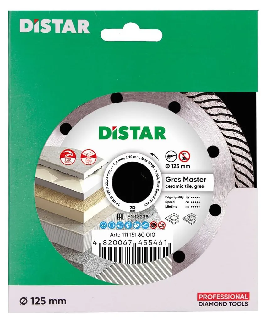 Disque diamant 125mm Distar Gres Master pour coupe précise de carrelage - 3