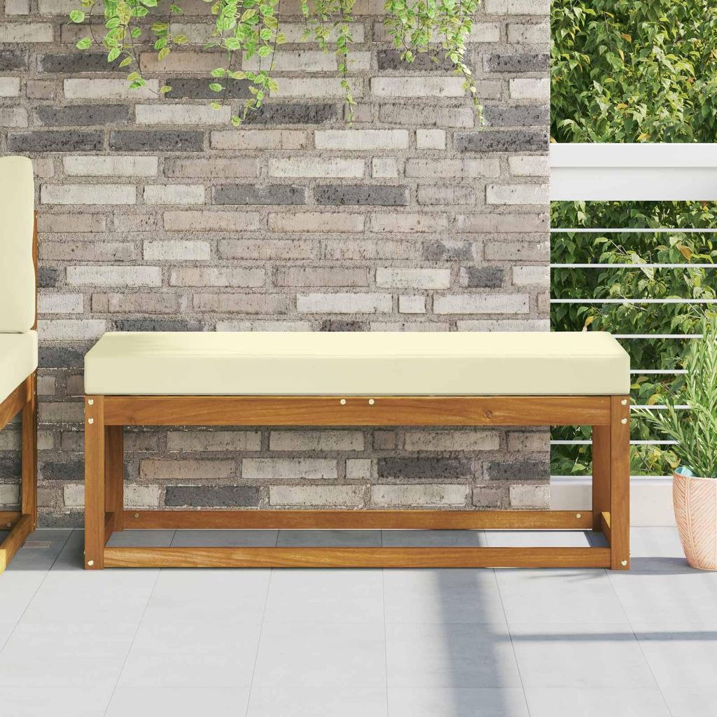 (Robust Möbel)Sitzkissen für Outdoor 1 PC - CLORIS - Gartenbank-Auflage - Indoor/Balkon - Creme 115x40x8 cm 100 % Polyester - Gartenmöbelauf...