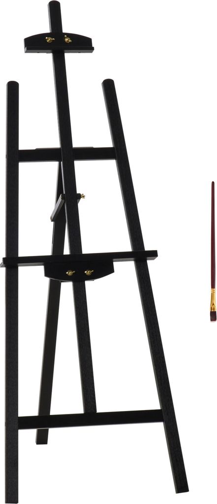 Staffelei aus Kiefernholz, klappbar & 90° einstellbar, Sitz- und Standstaffelei für Kunstmalerei