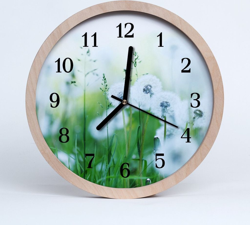 Holzuhr 20fi cm wanduhr - Wiese Landschaft