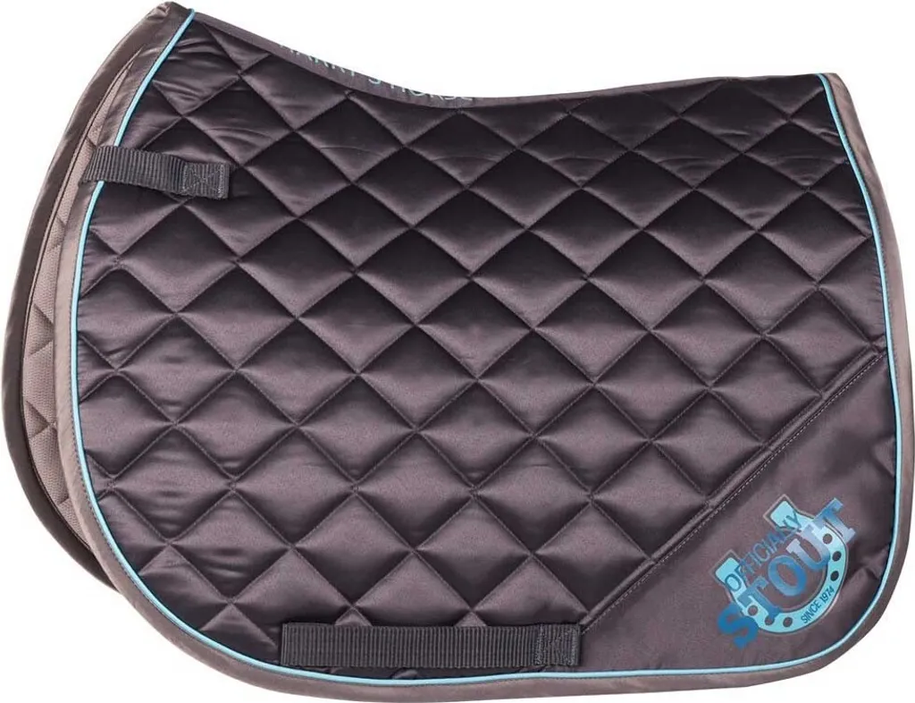 Tapis de selle matelassé gris poney Shetland absorbant et doux