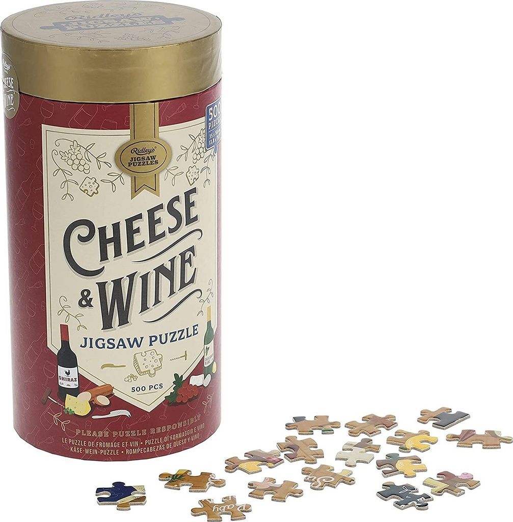 RIDLEY'S GAMES Käse- und Weinpuzzle 500 Teile