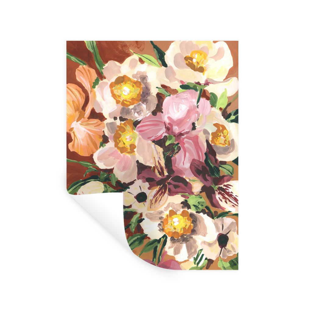 MuchoWow Wandtattoo Wandsticker Wandaufkleber Blumen - Pflanzen - Orchidee - Kunst 30x40 cm Selbstklebend und Repositionierbar - Sticker - Dekorf...