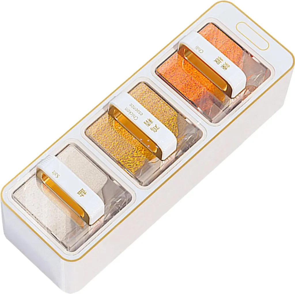 Rangement d'assaisonnements mural avec 3 bacs amovibles pour cuisine