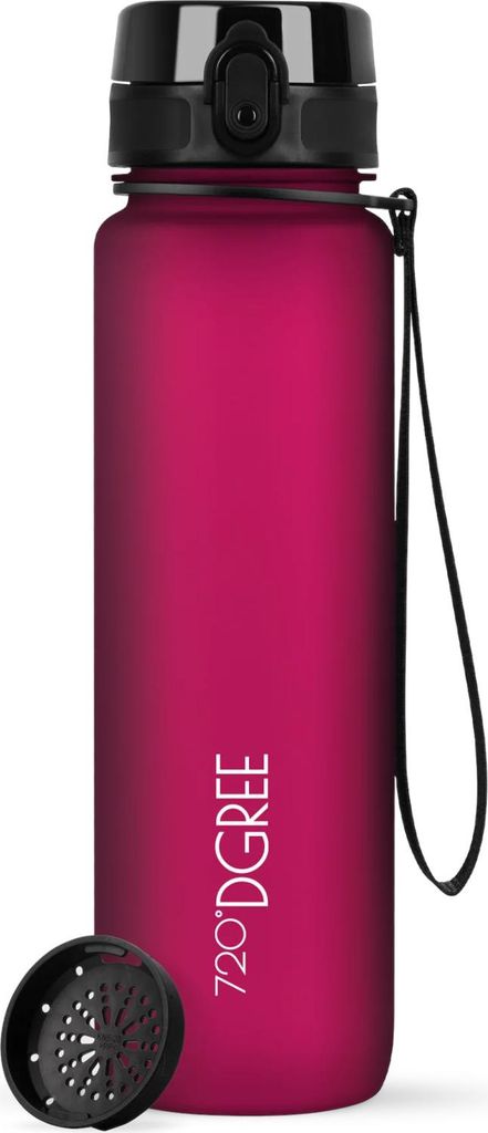 720°DGREE Trinkflasche uberBottle softTouch mit Sieb lavish plum 0,5l
