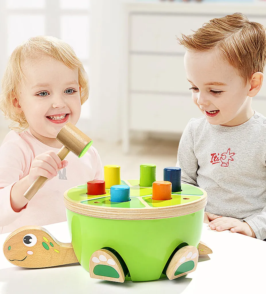 Jouet percussion Grenouille espiègle bois – Cadeau éveil solide bébé - 2