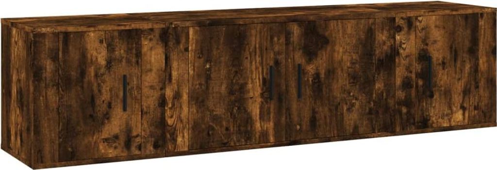 vidaXL 3-tlg. TV-Schrank-Set Räuchereiche Holzwerkstoff