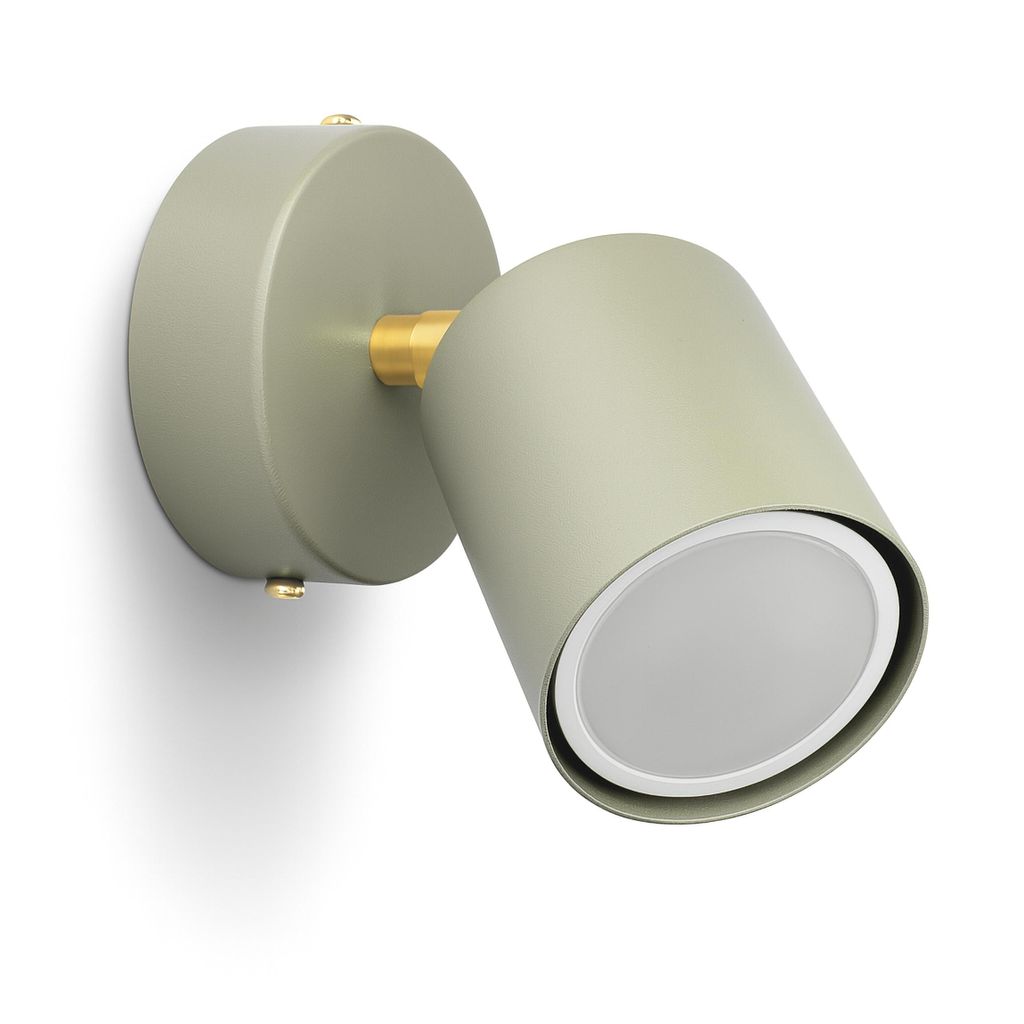 LUXOLAR - LED Wandleuchte Grün/Gold GU10 15W - Wandlampe Schwenkbar für Wohnzimmer, Küchen - Modern, Japandi Design