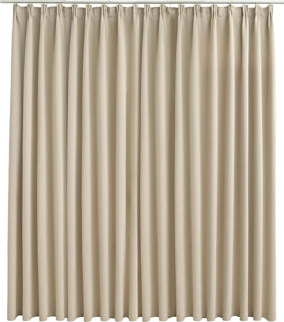 vidaXL zatemňovací závěs s háčky béžový 290 x 245 cm Obrázek produktu 