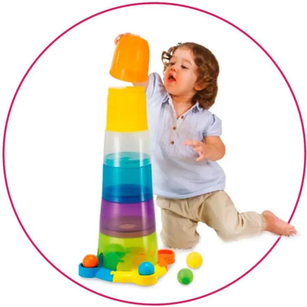 Winfun Jeu d'empilage et de roulement Blocs Multicolores Bébé 12 mois