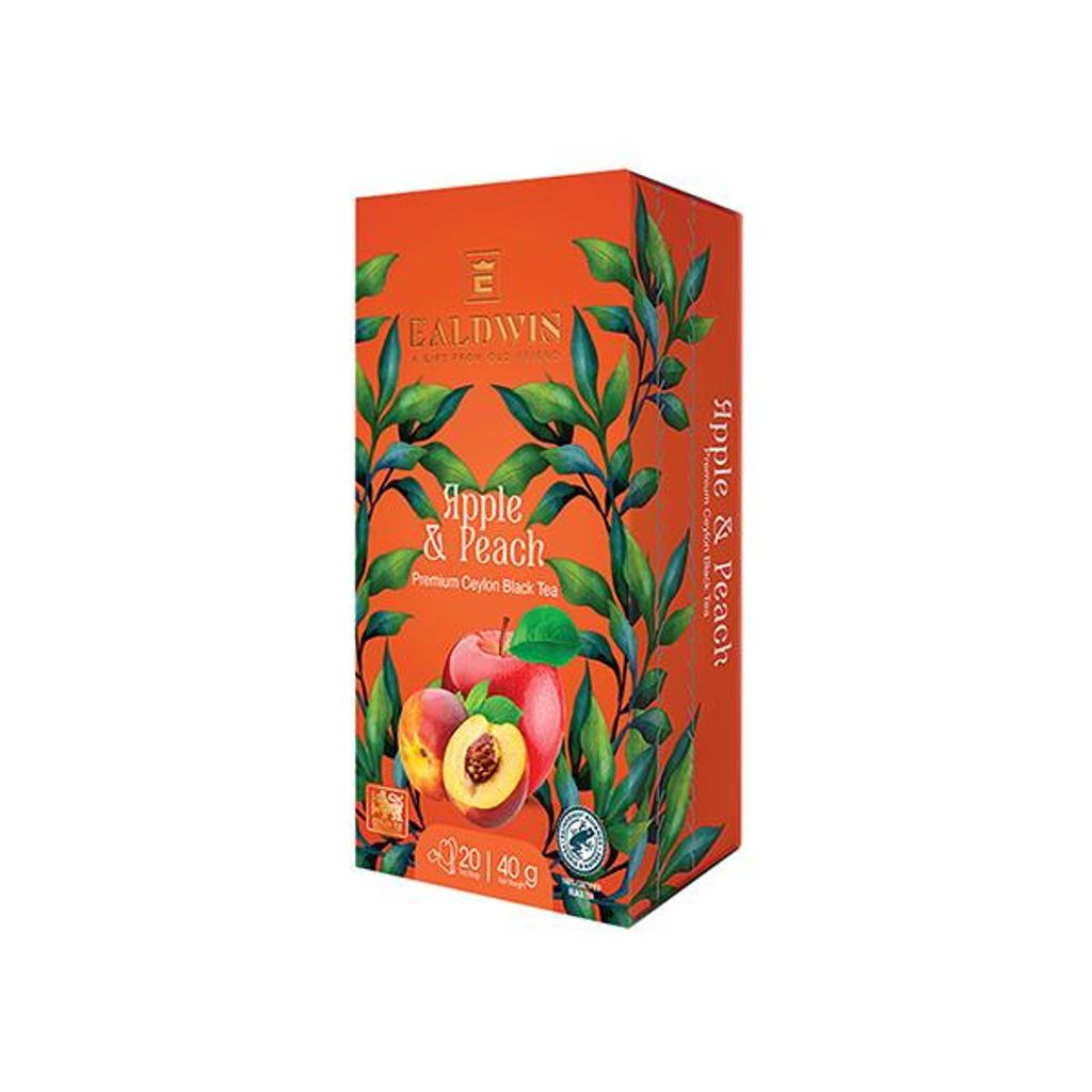 EALDWIN Apple & Peach 40g (20 sáčků, černý čaj) Obrázek produktu 