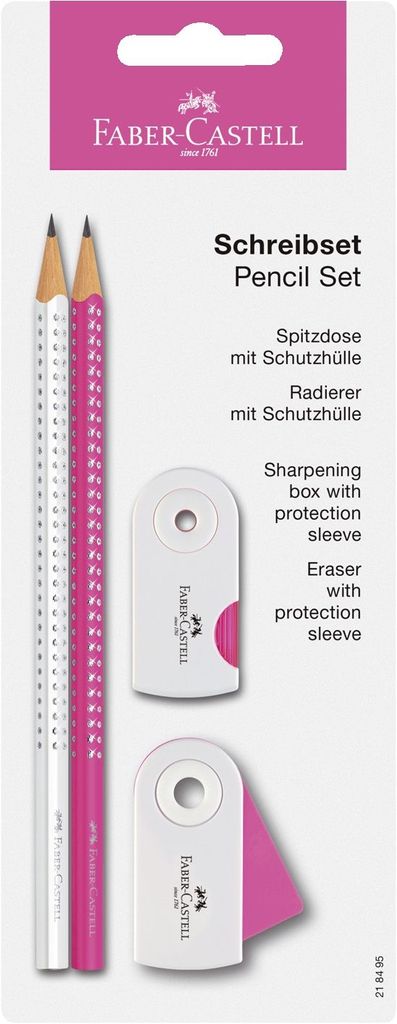 Faber-Castell FC-218495 Schreibset Faber-Castell Sparkle White Pink