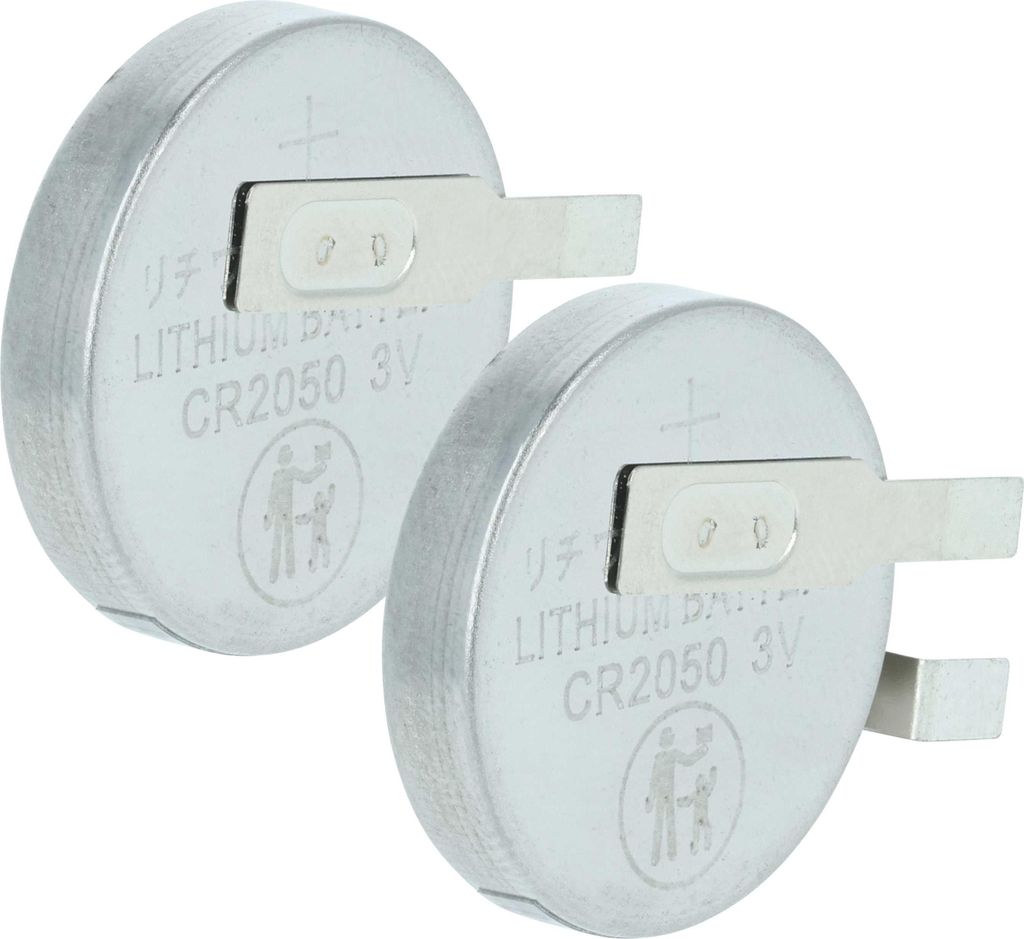 vhbw 2x Li-Ion Knopfzellen-Akku Ersatz für Maxell CR2050HR 350mAh 3V kompatibel mit Modellbau-Akkus, Solar-Leuchten uvm.
