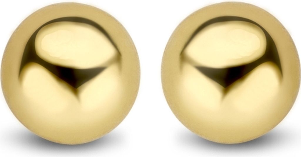 New Bling 9NB-0377 Zilveren Boloorknoppen - 5 mm - Bol - Goudkleurig