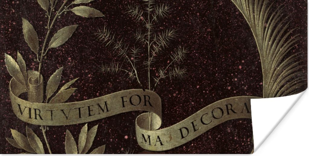 MuchoWow Poster Ginevra de' Benci Rückseite - Leonardo da Vinci 40x20 cm - Poster für die Wand - Poster Schlafzimmer