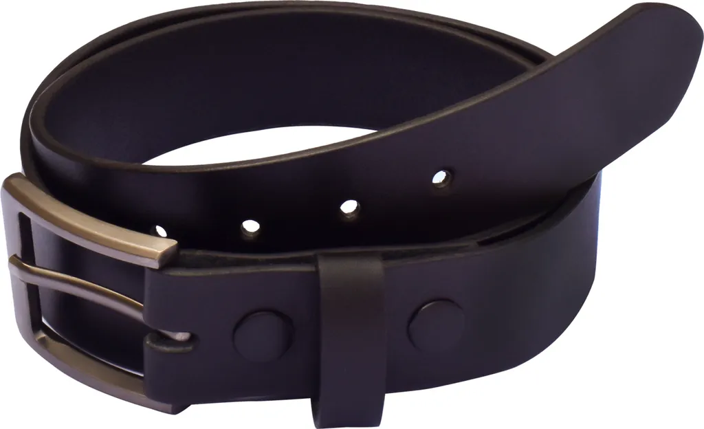 ATTONO cintura in pelle uomo cintura in vera pelle 38 mm di larghezza nera in vera pelle uomo - lunghezza 38 pollici