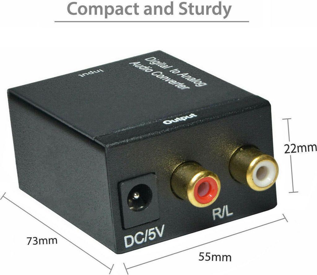 Optisch Koaxial Toslink Digital zu Analog Audio Konverter Produktbild 6
