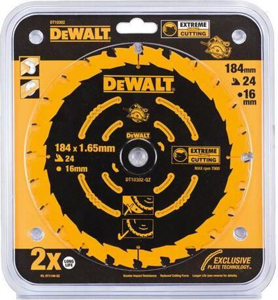 Dewalt Piła Tarczowa  Do Zagłębiarki 184Mm X 16Mm 24Z Zdjęcie produktu 