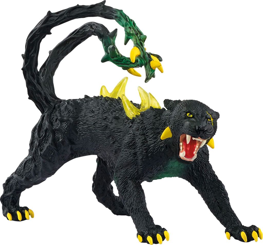 A black panther-like creature with yellow spikes and a vine-like tail.