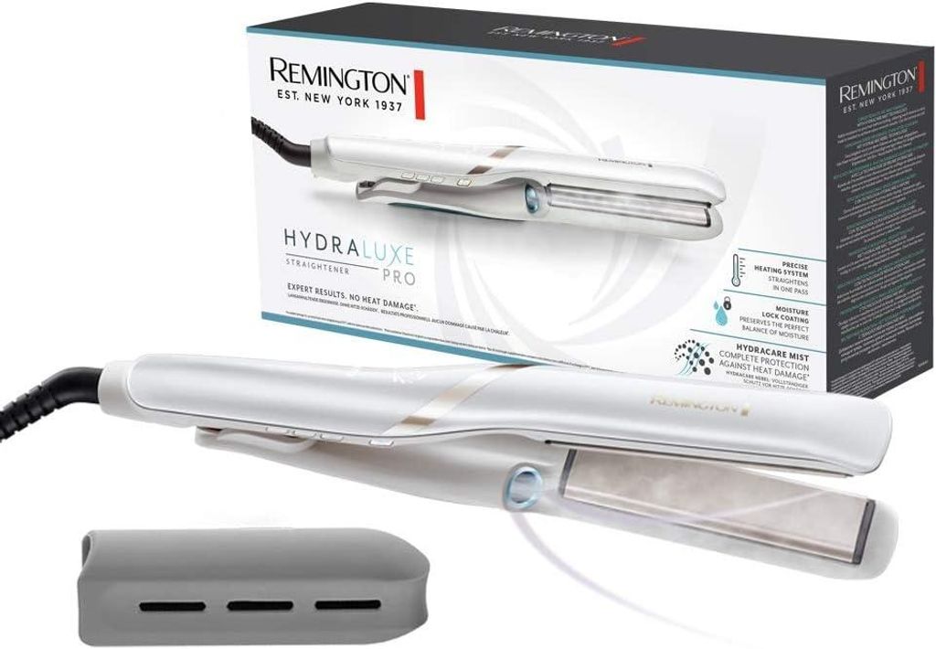 Glätteisen Hydraluxe Pro (Nebel Technologie "Hydracare" für langanhaltende Ergebnisse ohne Hitze-Schäden, feuchtigkeitsspeichernde Keramikbeschi...