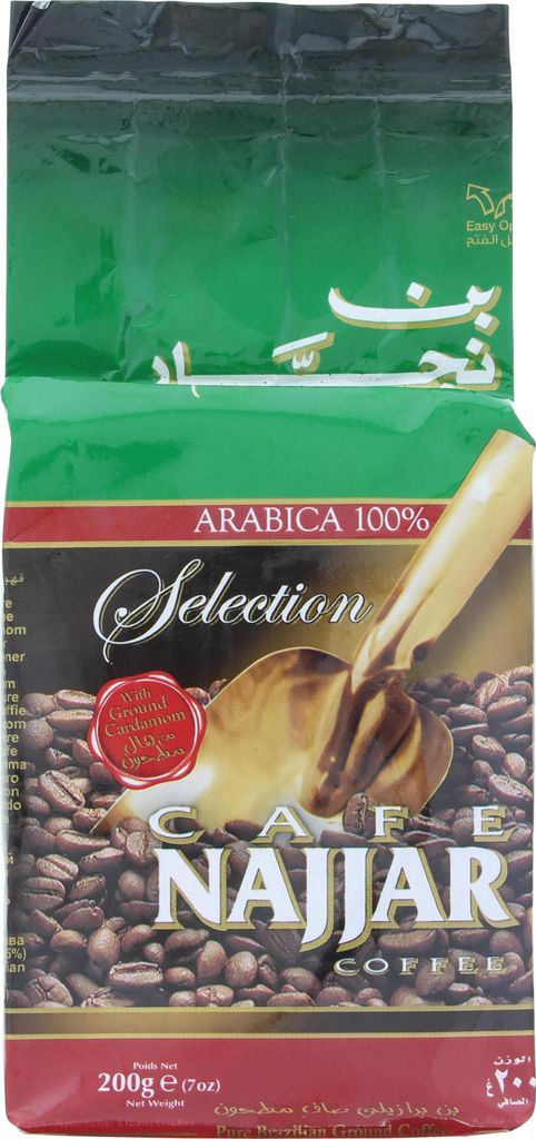 Arabischer Kaffee Najjar Selection mit Kardamom 200g | 100% Arabica | Orientalischer Mokka | Aus Brasilien