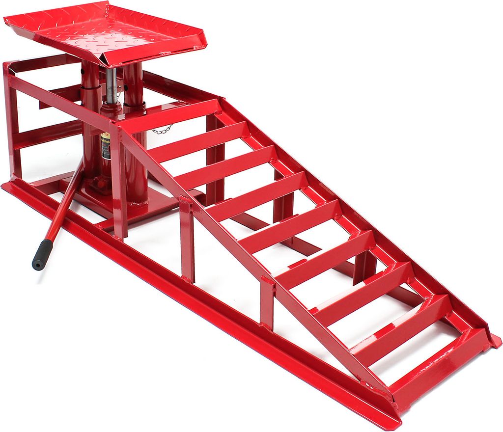 Auffahrrampe mit hydraulischem Wagenheber 2000kg Produktbild 