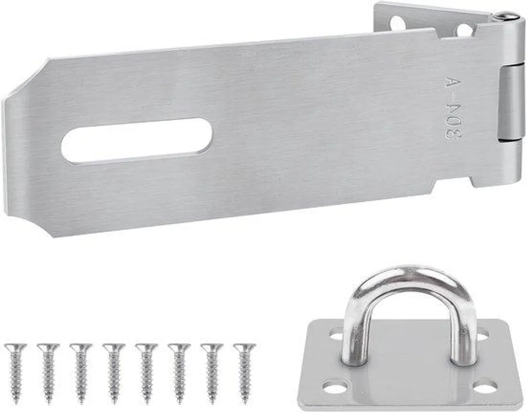 Cadenas à pince pour armoire et porte de cave, 12 cm inox ultra robuste