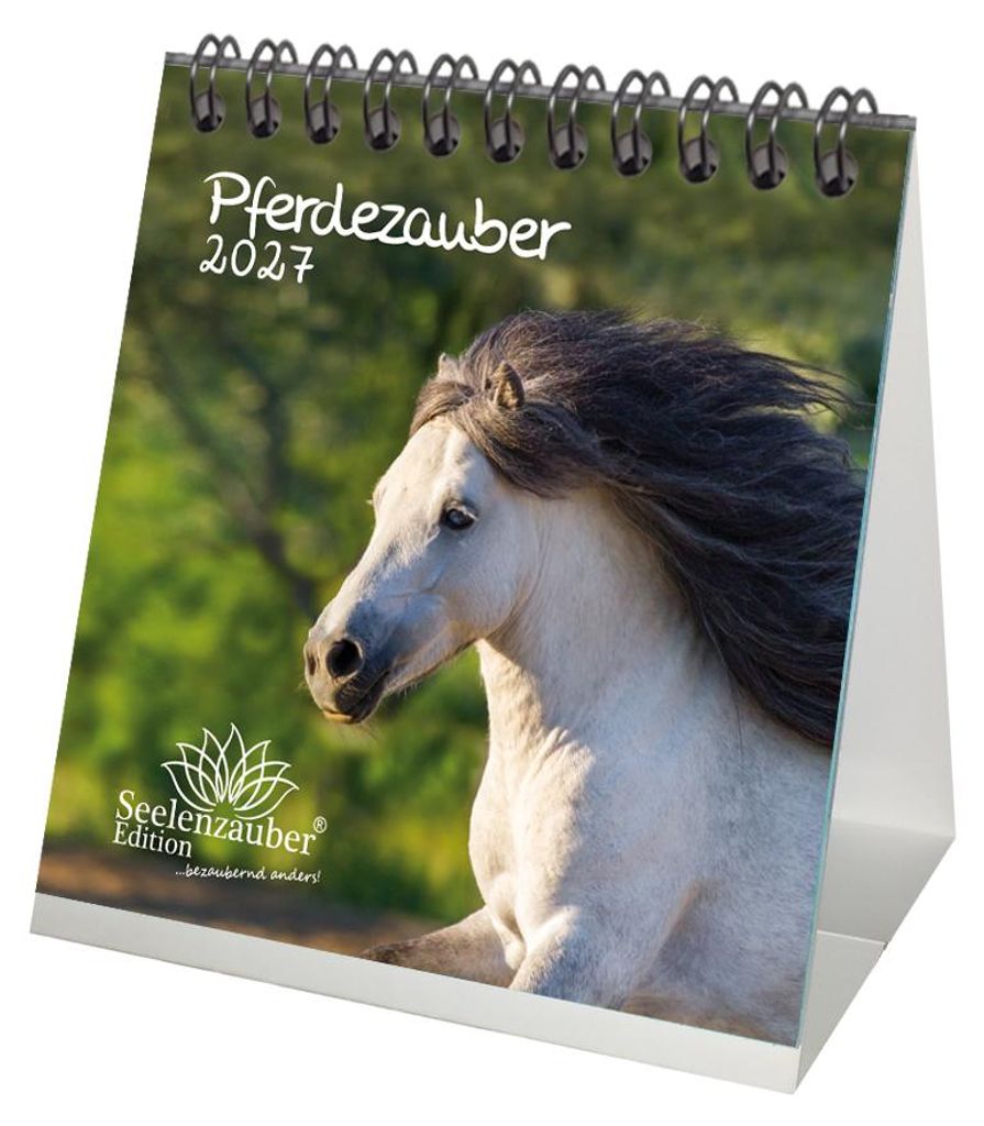 Pferdezauber Tischkalender 10x10cm für 2027 Pferde und Fohlen - Seelenzauber