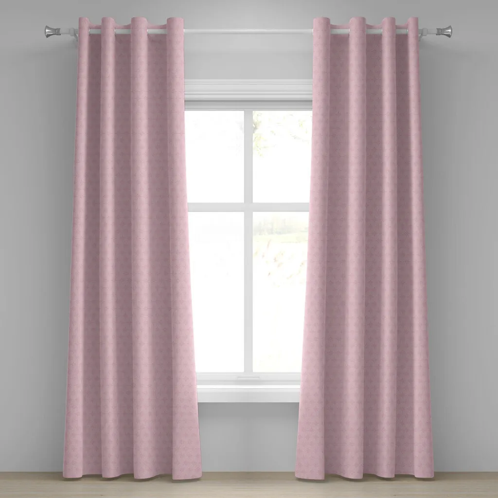 ABAKUHAUS Tenda Rosa 280x245 Geometrica Astratta | Tende 2 Pannelli