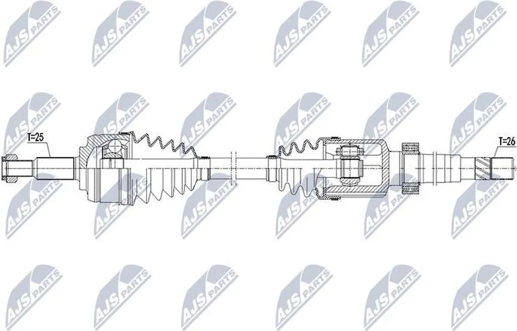 Réparer transmission Captur avec l'arbre NTY NPW-RE-103 - OE 391000367R