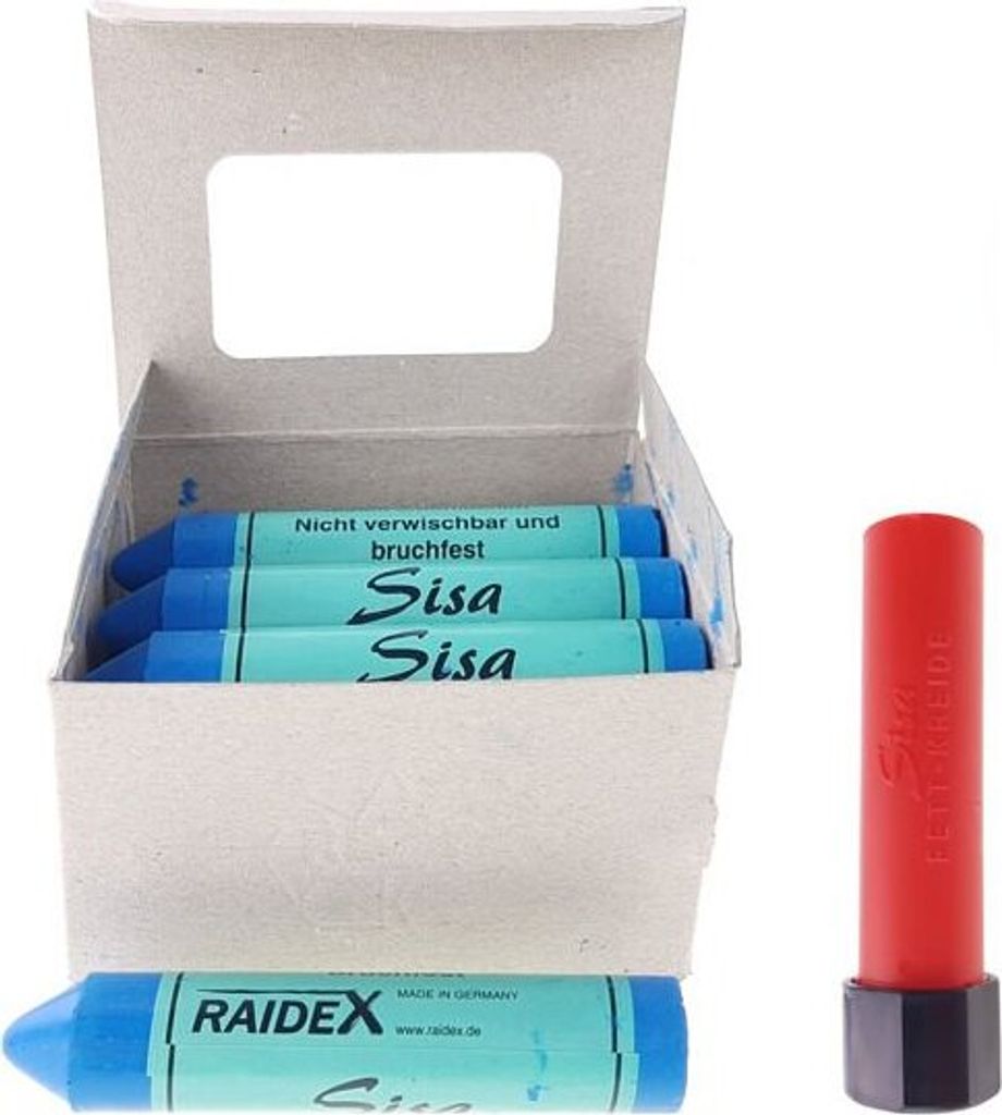 12x SISA fat chalk blu, gesso per pneumatici, marcatore per Immagine del prodotto 